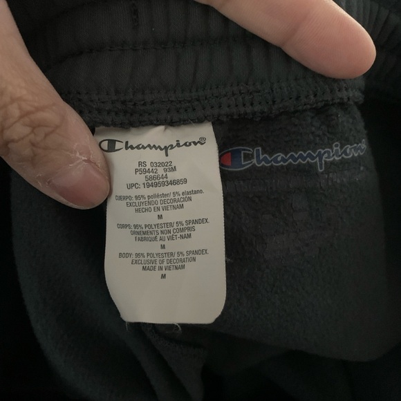 Champion Medium Dark Gray Joggers, Elastic & Drawstring Preloved in EUC - Picture 3 of 3